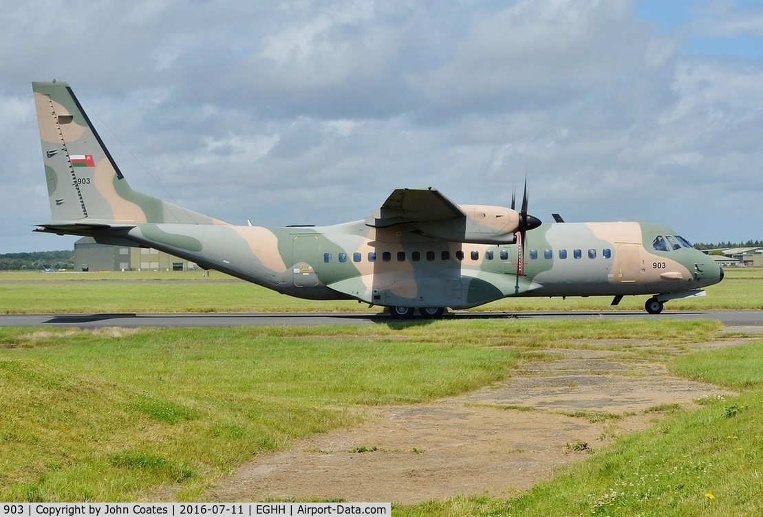 903, CASA C-295M C/N S-108, Royal Air Force of Oman aircraft calling on way home from Fairford RIAT 2016