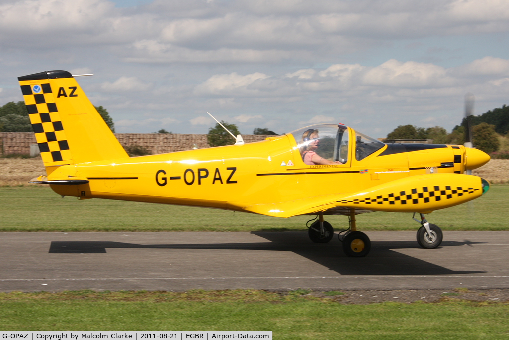 G-OPAZ, 2001 Pazmany PL-2 C/N PFA 069-10673, Pazmany PL-2 at The Real Aeroplane Company's Summer Madness Fly-In, Breighton Airfield, August 21st 2011.
