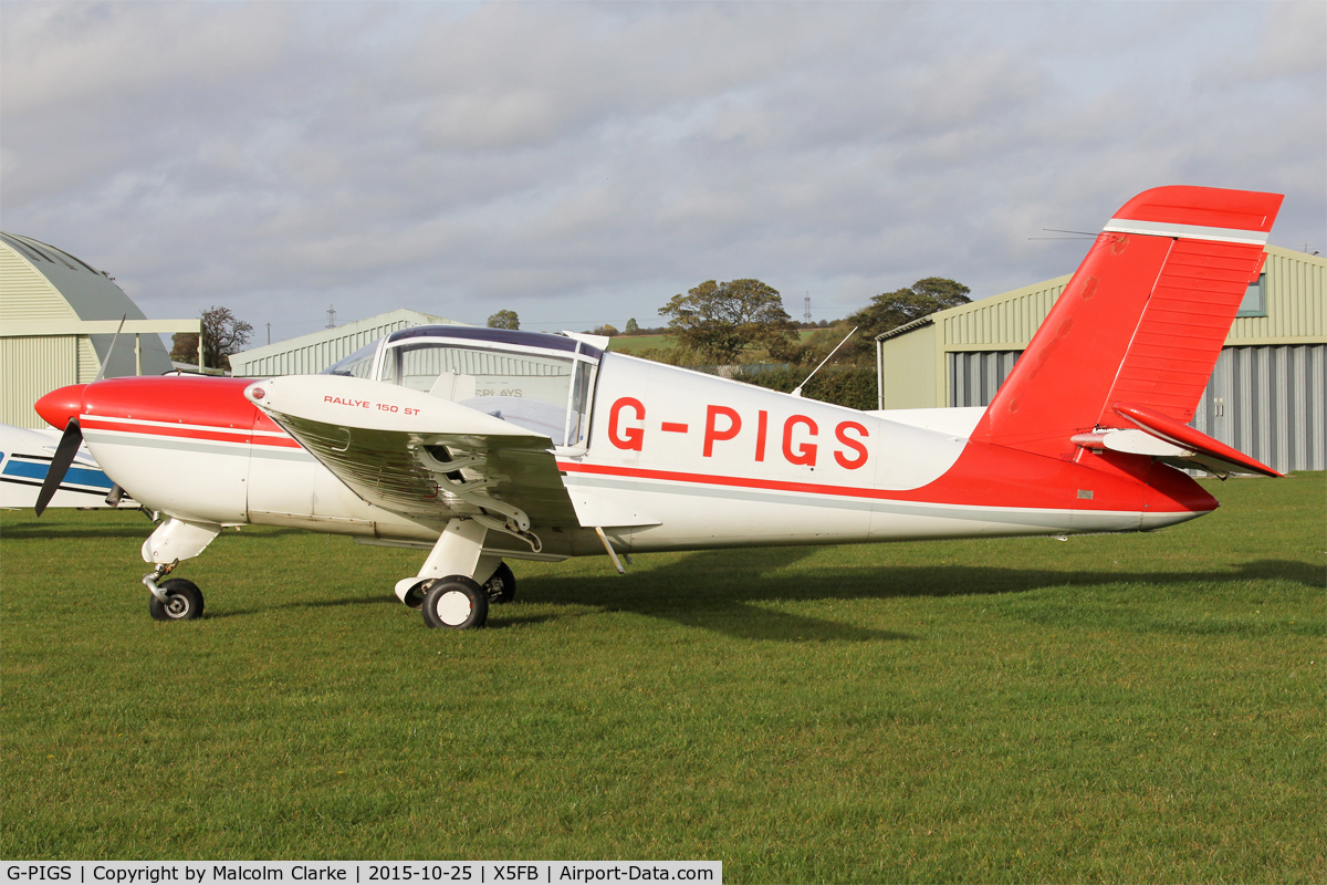 G-PIGS, 1976 Socata Rallye 150ST C/N 2696, Socata Rallye 150ST, Fishburn Airfield, October 25th 2015.