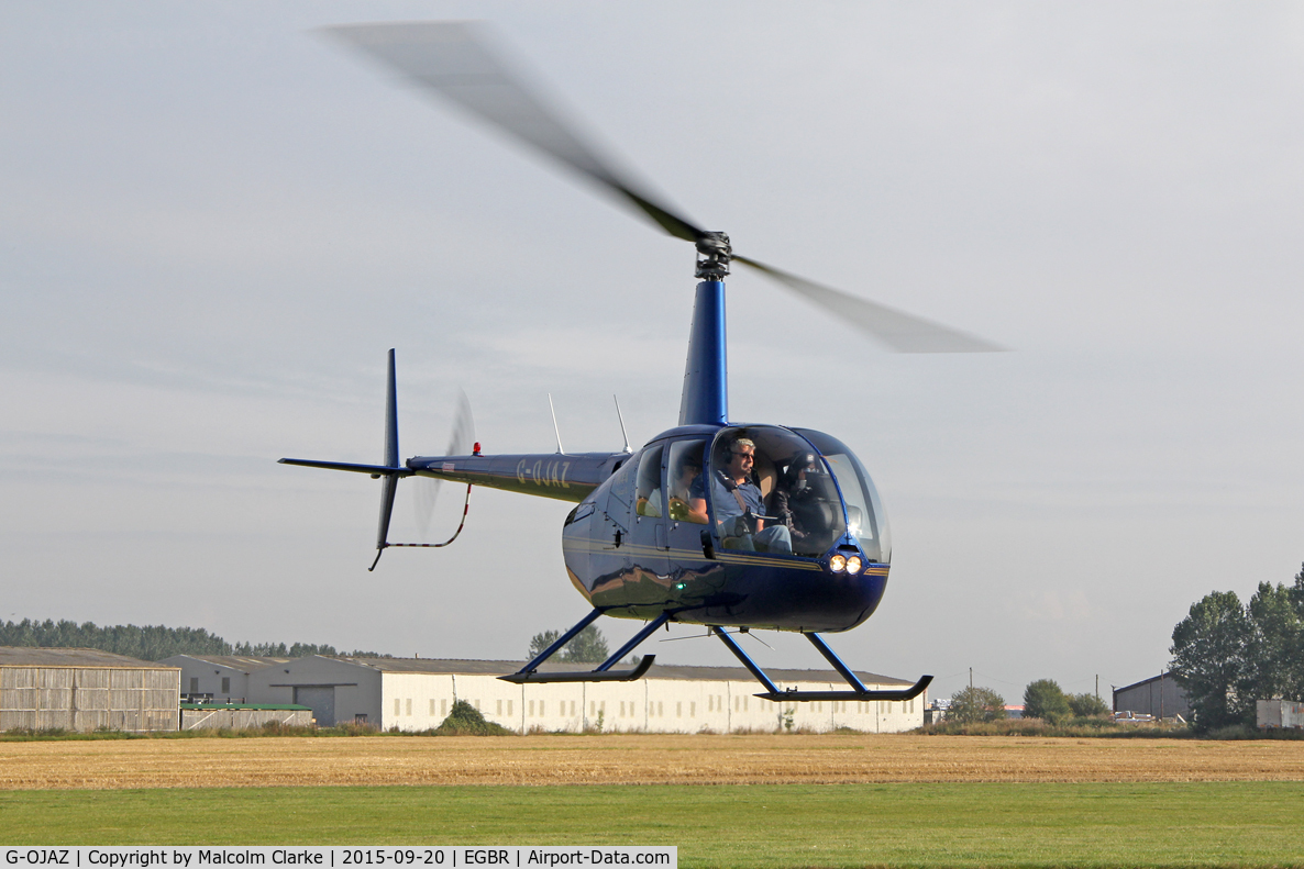 G-OJAZ, 2006 Robinson R44 Raven II C/N 11216, Robinson R44 II at The Real Aeroplane Company's Helicopter Fly-In, Breighton Airfield, September 20th 2015.