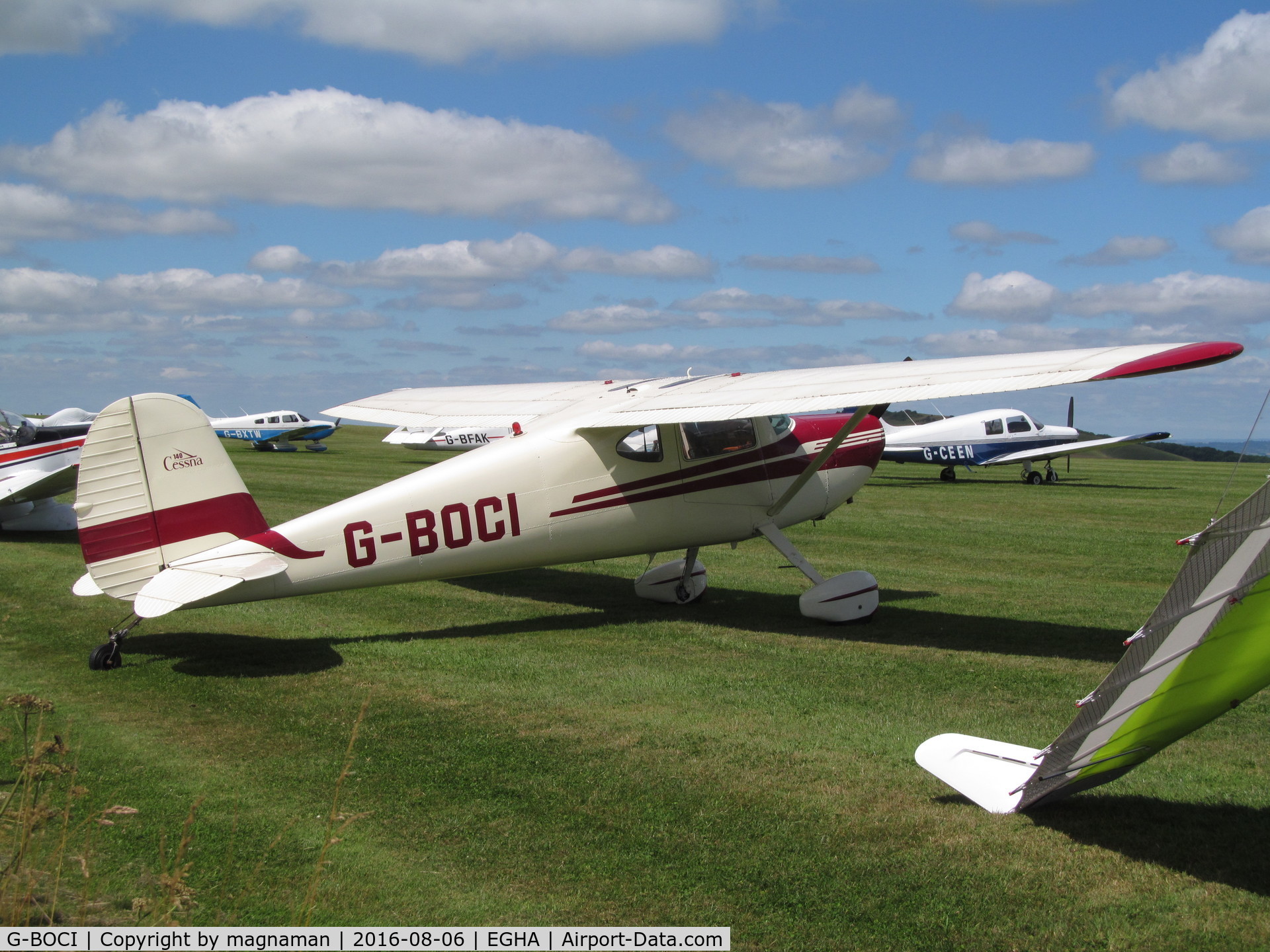 G-BOCI, 1950 Cessna 140A C/N 15497, in line up