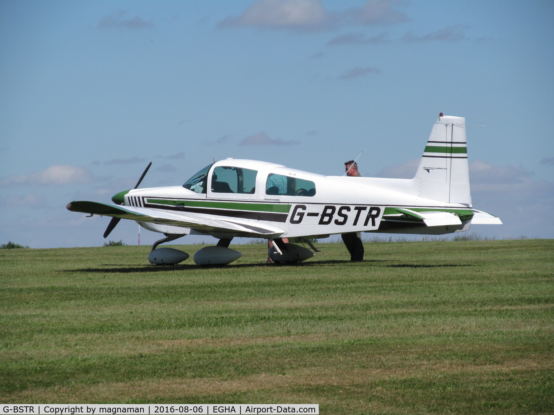 G-BSTR, 1974 Grumman American AA-5 Traveler C/N AA5-0688, tiger at the abbas