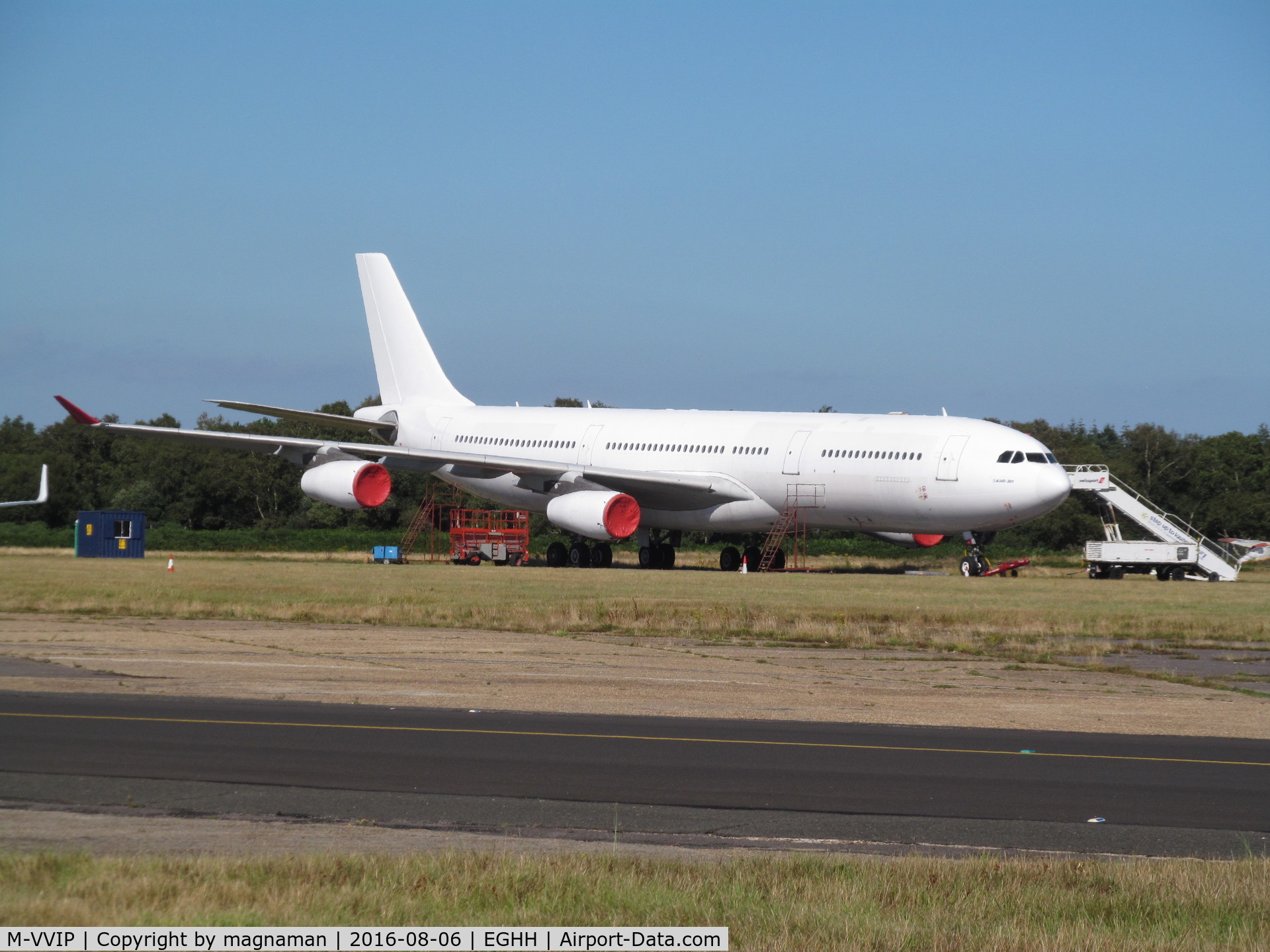 M-VVIP, 2000 Airbus A340-313 C/N 374, ex 4R-ADF at hurn