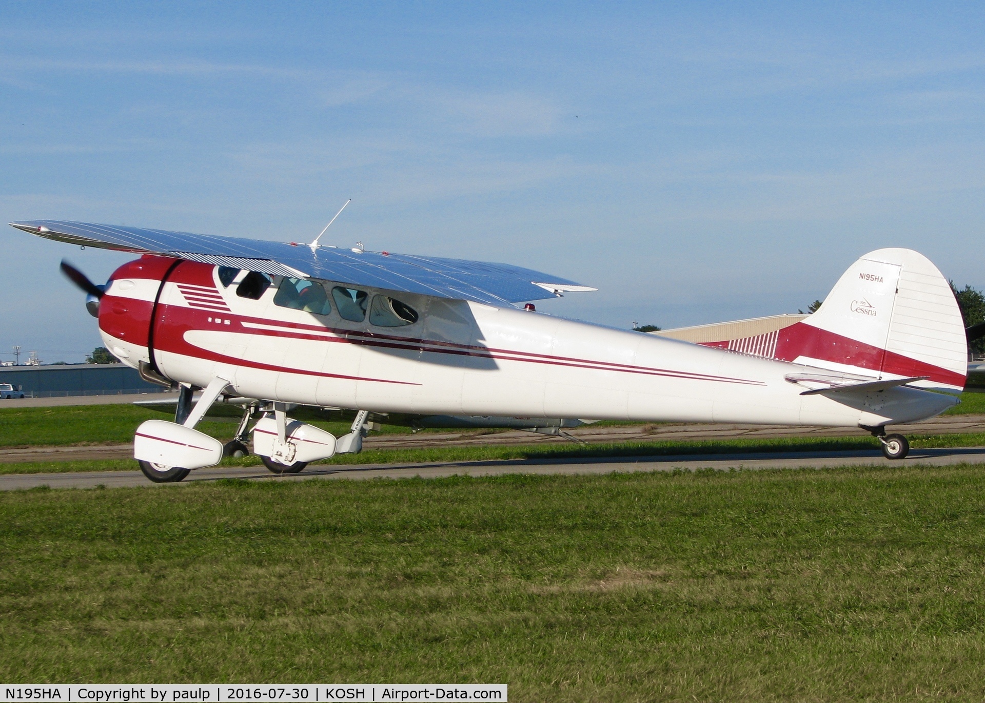 N195HA, 1965 Cessna 195 C/N 7438, AirVenture 2016.