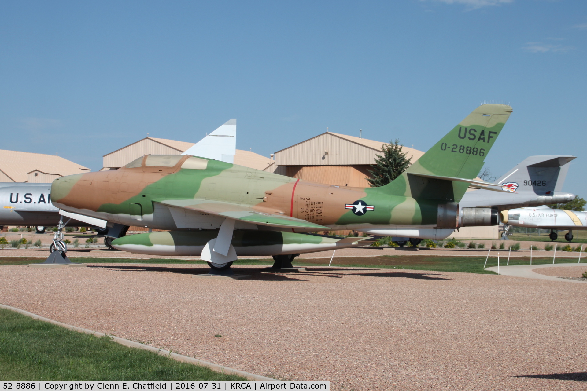 52-8886, 1952 General Motors F-84F-46-GK Thunderstreak C/N Not found 52-8886, At the South Dakota Air & Space Museum