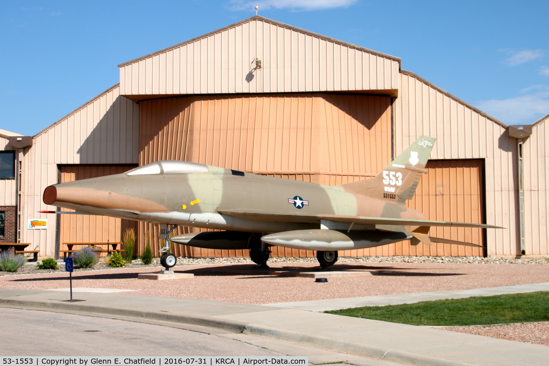 53-1553, 1953 North American F-100A Super Sabre C/N 192-48, At the South Dakota Air & Space Museum