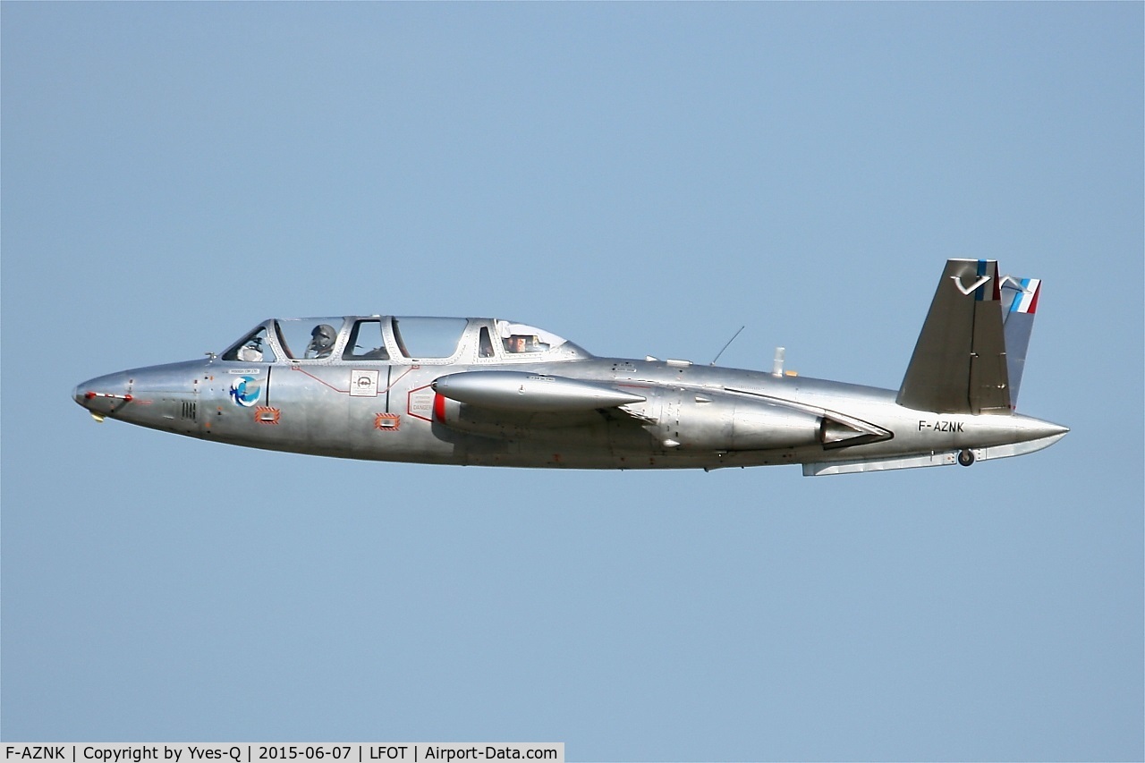 F-AZNK, Fouga CM-170 Magister C/N 217, Fouga CM-170 Magister, Take off rwy 02, Tours Air Base 705 (LFOT-TUF) Open day 2015