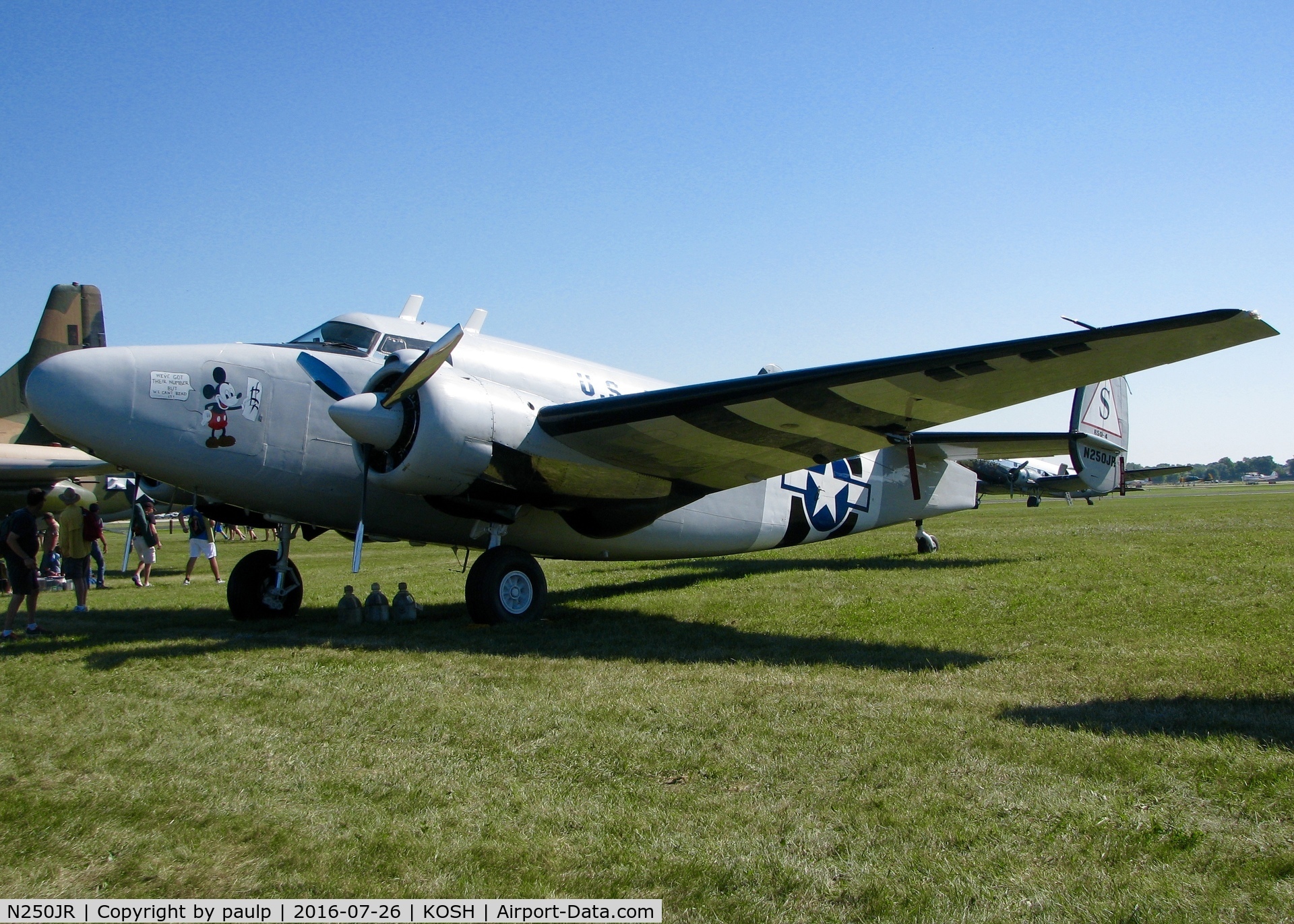 N250JR, 1942 Howard Aero Howard 250 (Lockheed C-60A Lodestar) C/N 2232 (18-2232), AirVenture 2016.