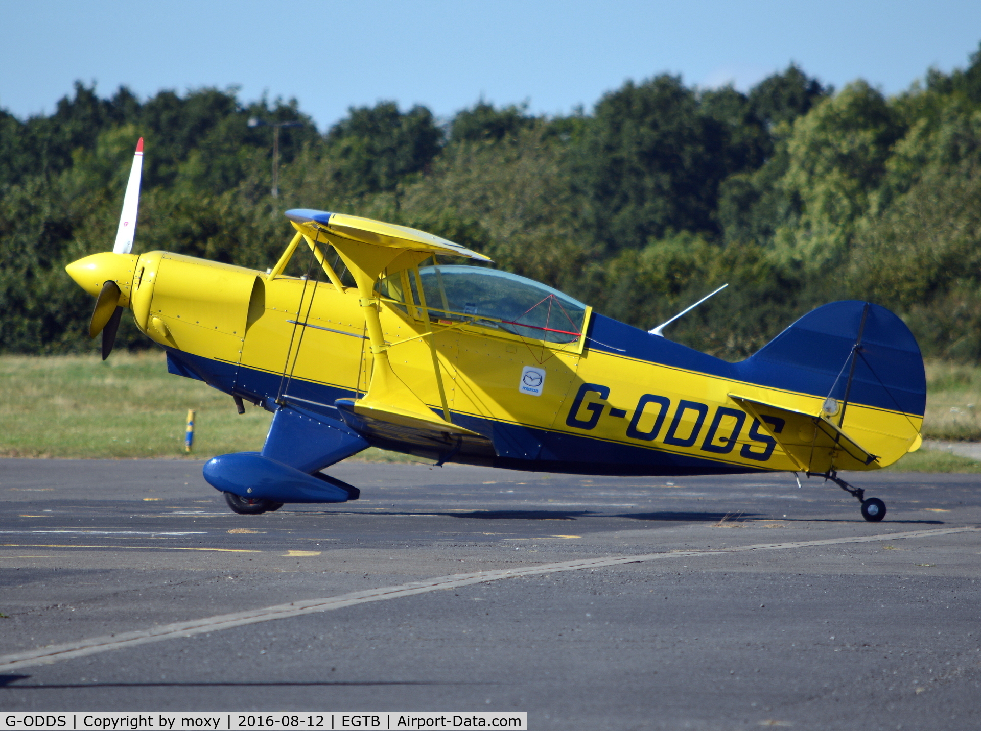G-ODDS, 1980 Aerotek Pitts S-2A Special C/N 2225, Pitts S-2A at Wycombe Air Park. Ex N31486