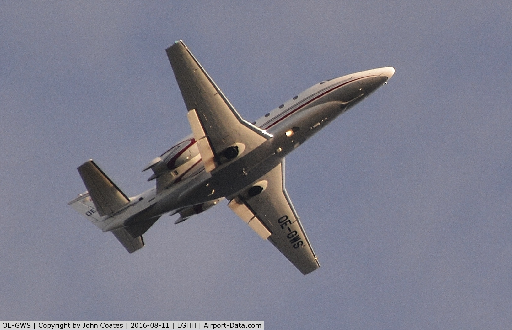 OE-GWS, 2009 Cessna 560 Citation XLS+ C/N 560-6020, Departing 26 taken off airport