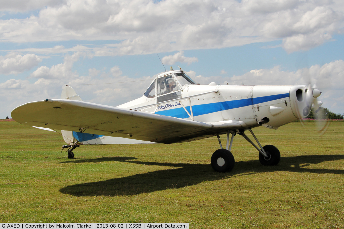 G-AXED, 1965 Piper PA-25-235 Pawnee C/N 25-3586, Piper PA-25-235 Pawnee, glider tug at the Yorkshire Gliding Club, Sutton Bank Airfield, N Yorks, August 2013.