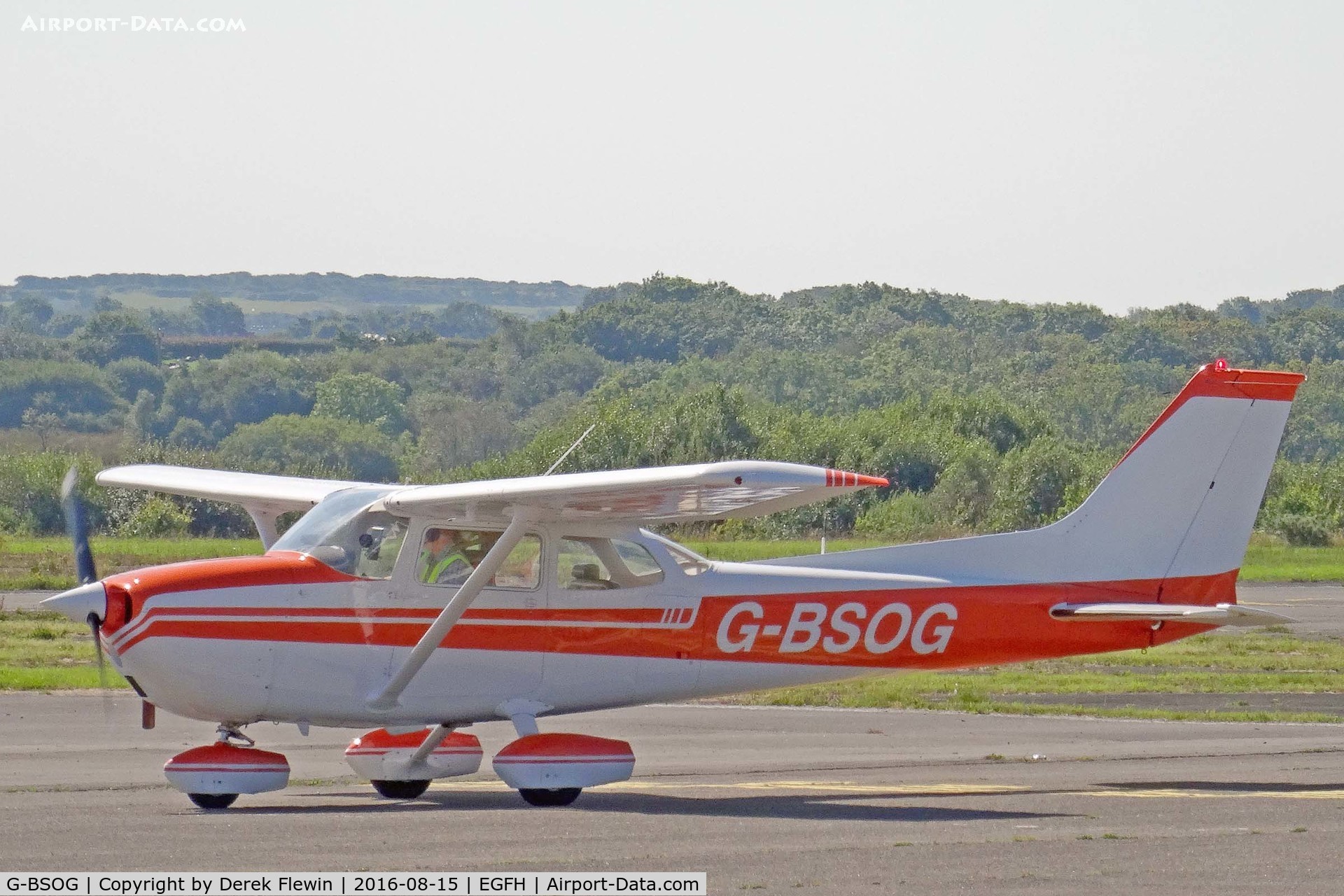 G-BSOG, 1974 Cessna 172M C/N 172-63636, Skyhawk, Staverton Gloucestershire based, previously N1508V, seen taxxing in.