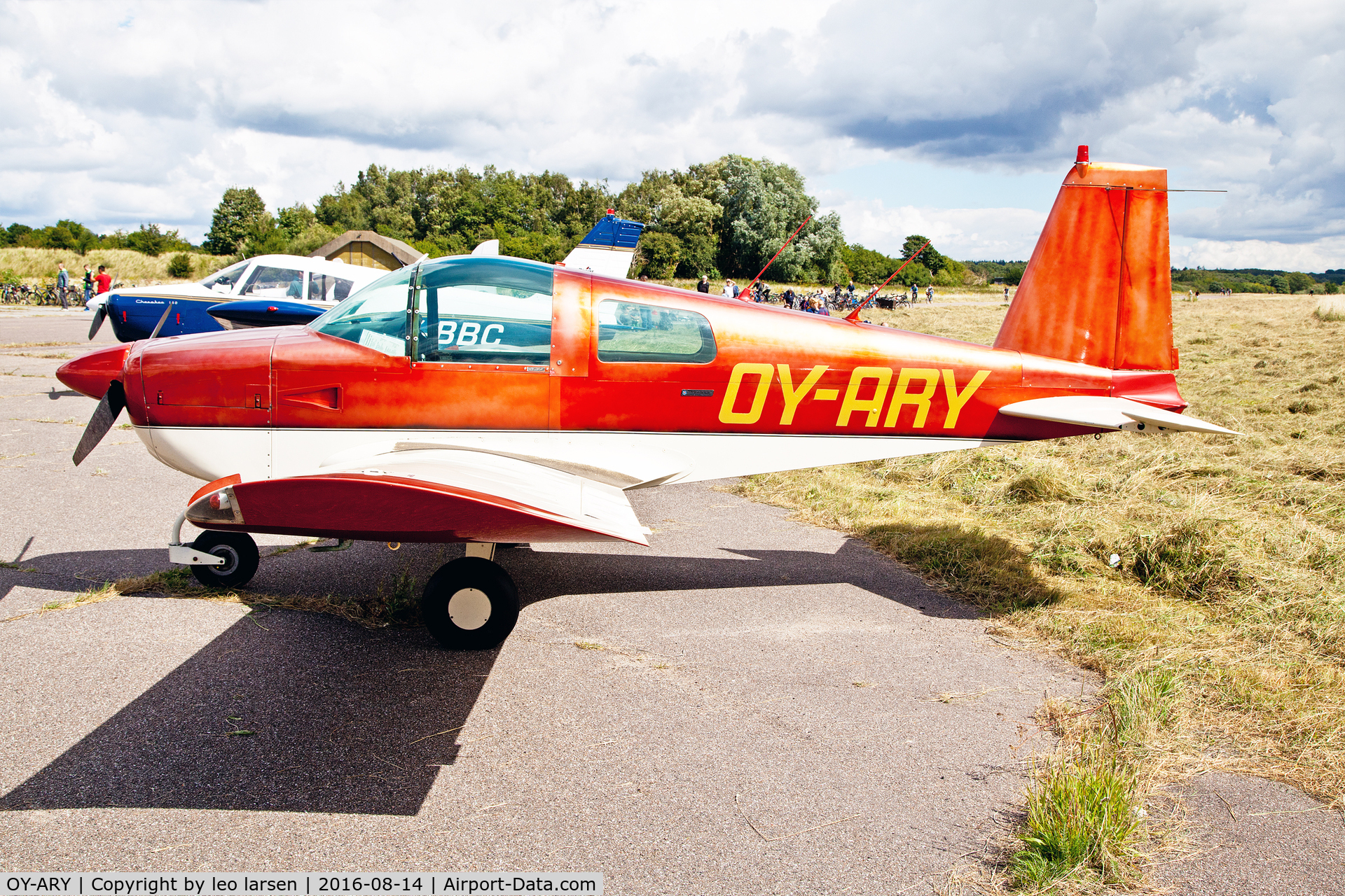 OY-ARY, 1972 American Aviation AA-1A Trainer C/N AA1A-0420, Vaerloese 14.8.16
