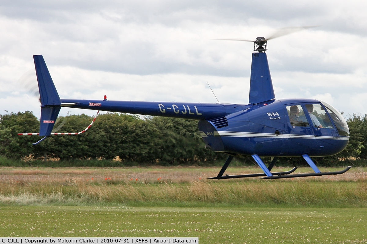 G-CJLL, 2007 Robinson R44 Raven II C/N 11588, Robinson R44 Raven ll at Fishburn Airfield in July 31st 2010.