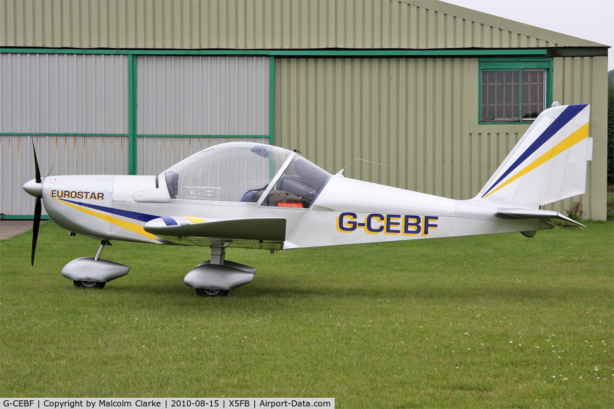 G-CEBF, 2006 Aerotechnik EV-97A Eurostar C/N PFA 315A-14525, Aerotechnik EV-97A Eurostar, Fishburn Airfield, August 2010.