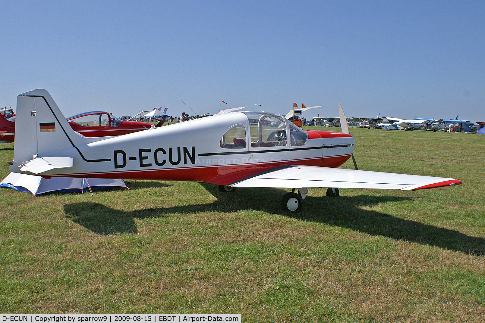 D-ECUN, Ambrosini F.7 Rondone II C/N 10, A rare aircraft in sunshine.