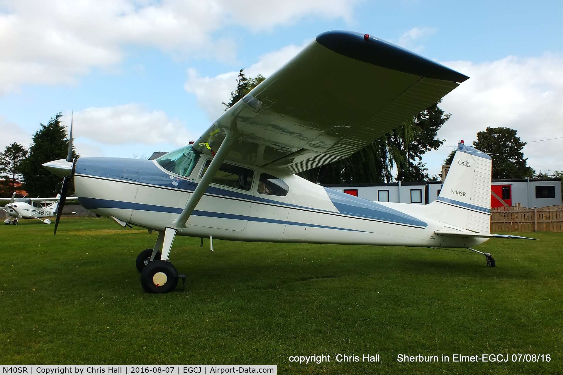 N40SR, 1962 Cessna 180E C/N 18051093, at the Royal Aero Club (RRRA) Air Race, Sherburn in Elmet