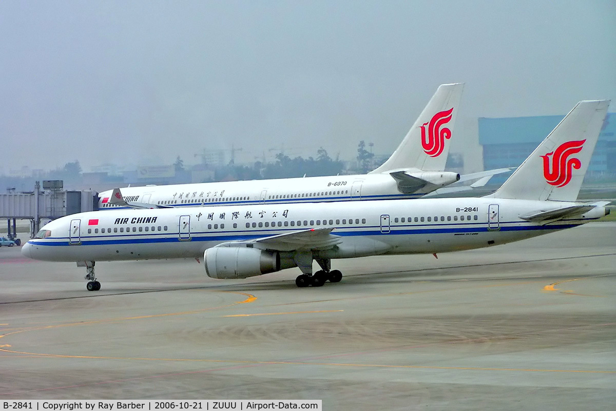 B-2841, Boeing 757-2Z0 C/N 27367, Boeing 757-2Z0 [27367] (Air China) Chengdu-Shuangliu~B 21/10/2006