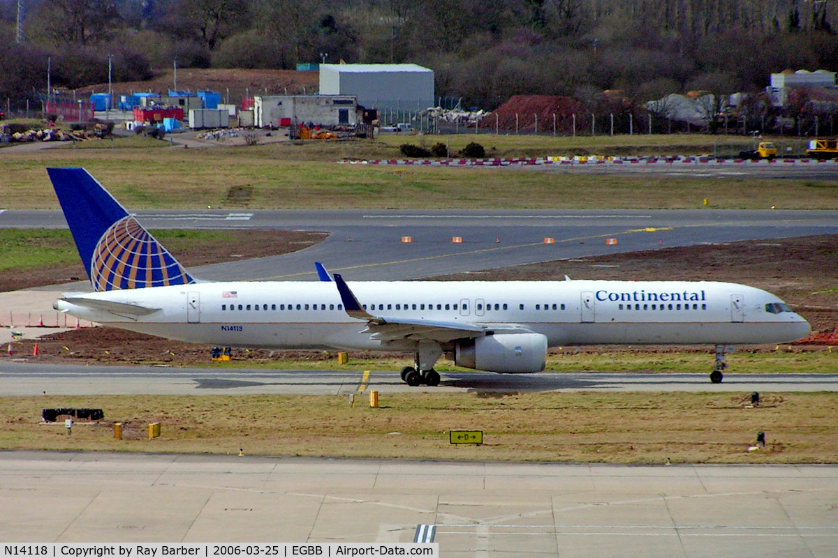 N14118, 1997 Boeing 757-224 C/N 27560, Boeing 757-224 [27560] (Continental Airlines) Birmingham Int'l~G 25/03/2006