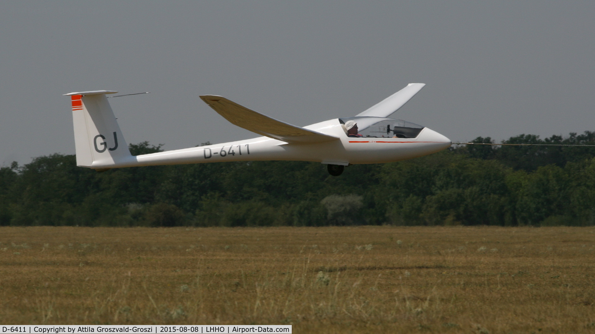 D-6411, 1982 Rolladen-Schneider LS-4 C/N 4173, Hajdúszoboszló Airport, Hungary - 60. Hungary Gliding National Championship and third Civis Thermal Cup, 2015