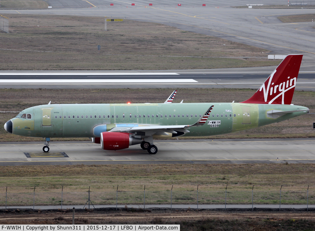 F-WWIH, 2015 Airbus A320-214 C/N 6939, C/n 6939 - For Virgin America