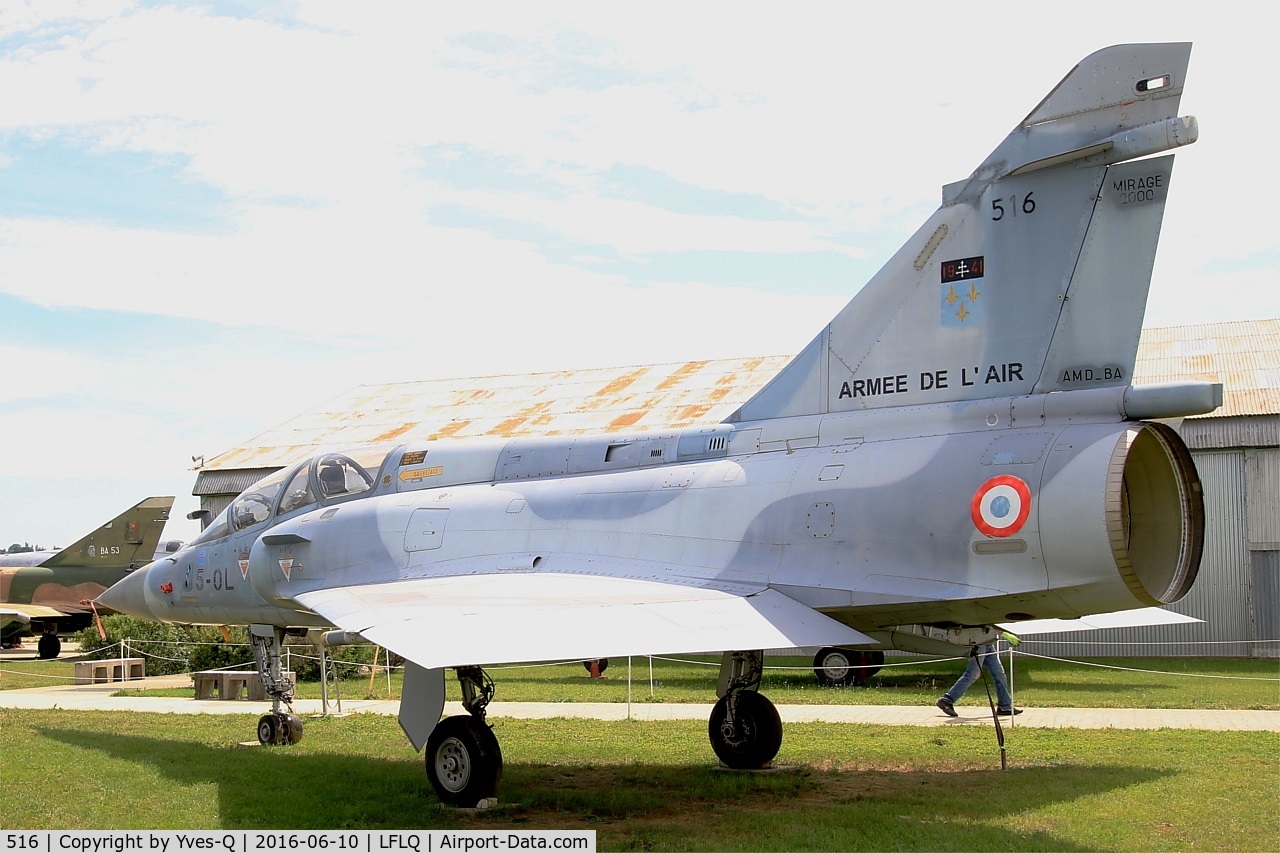 516, Dassault Mirage 2000B C/N 199, Dassault Mirage 2000B, Musée Européen de l'Aviation de Chasse, Montélimar-Ancône airfield (LFLQ)
