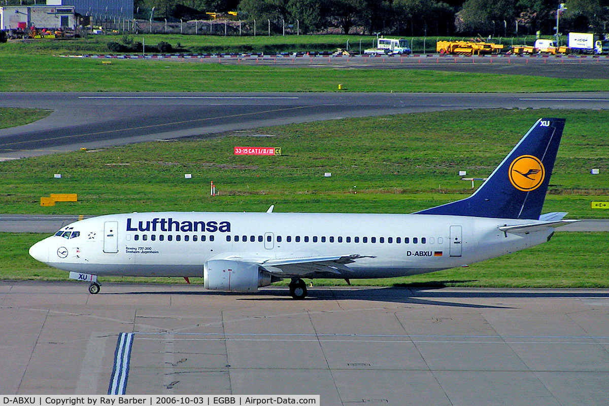D-ABXU, 1989 Boeing 737-330 C/N 24282, Boeing 737-330 [24282] (Lufthansa) Birmingham Int'l~G 18/04/2006