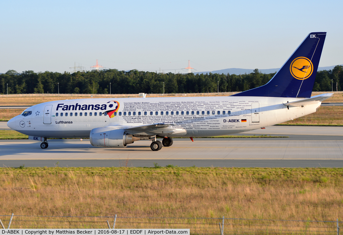 D-ABEK, 1991 Boeing 737-330 C/N 25414, D-ABEK