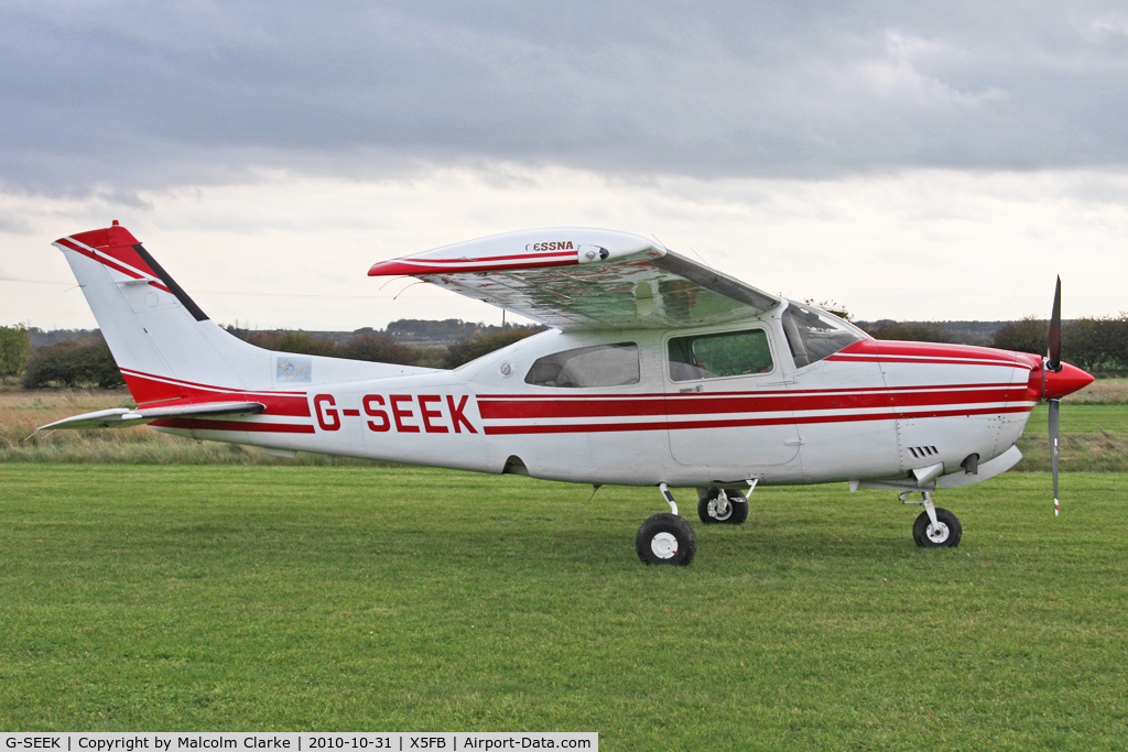 G-SEEK, 1982 Cessna T210N Turbo Centurion C/N 21064579, Cessna T210N Centurion at Fishburn Airfield, UK in October 31st 2010.