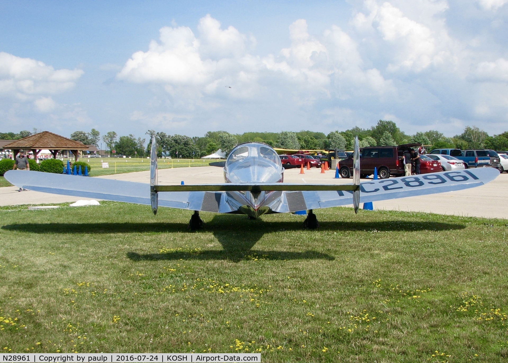 N28961, 1941 Erco 415C Ercoupe C/N 57, At AirVenture 2016.