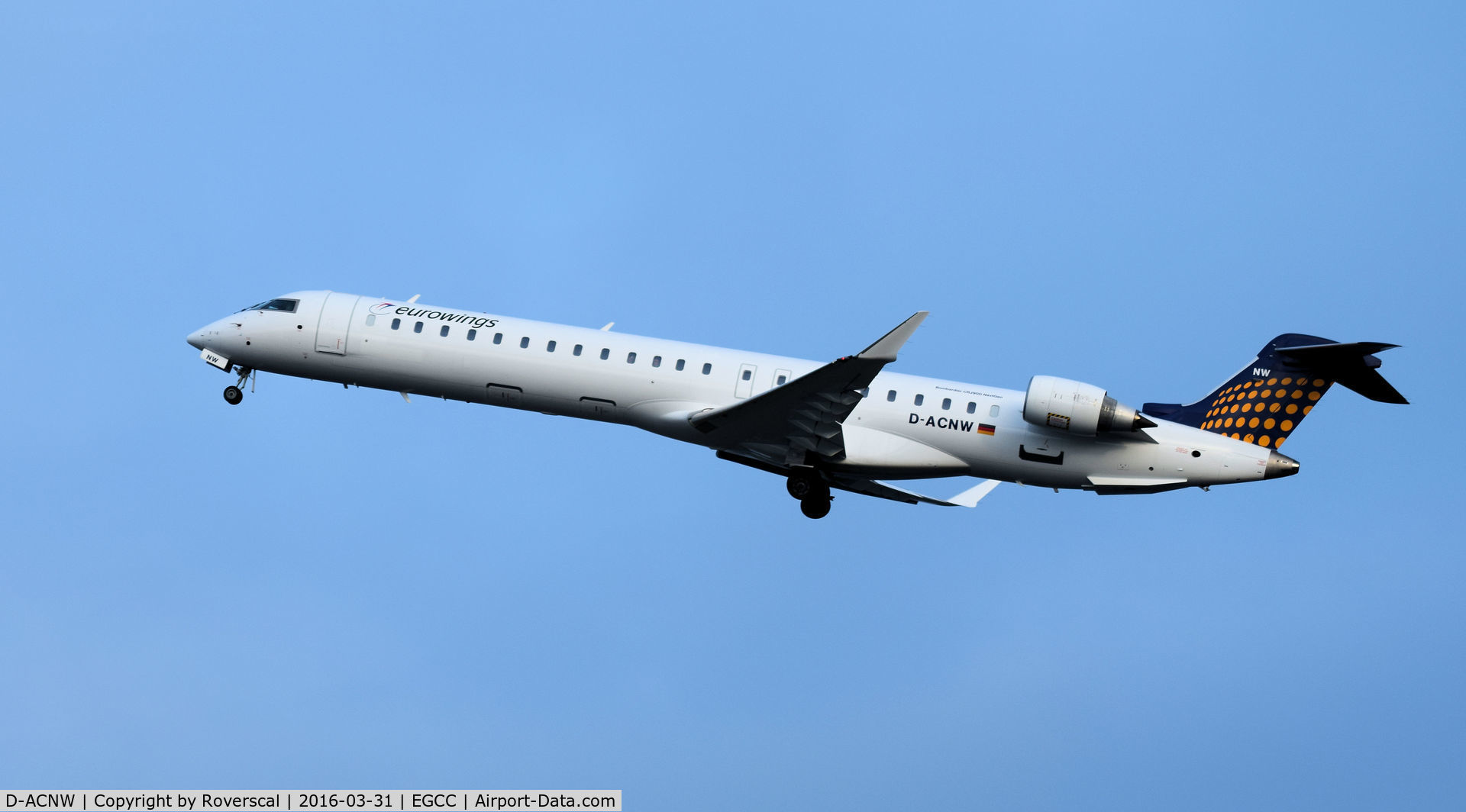 D-ACNW, 2011 Bombardier CRJ-900LR (CL-600-2D24) C/N 15269, D-ACNW departing MAN.