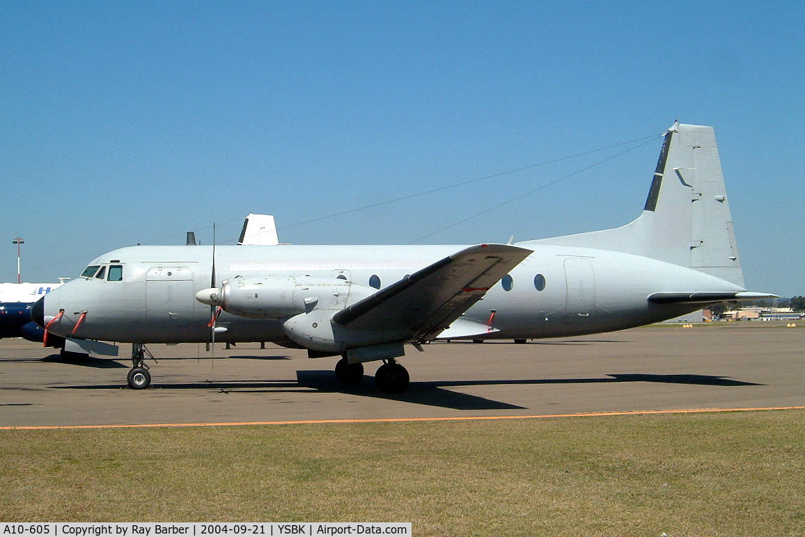A10-605, 1969 Hawker Siddeley HS.748 Series 2 C/N 1605, Avro 748 2A/228 [1605] (Royal Australian Air Force) Sydney-Bankstown~VH 21/09/2004