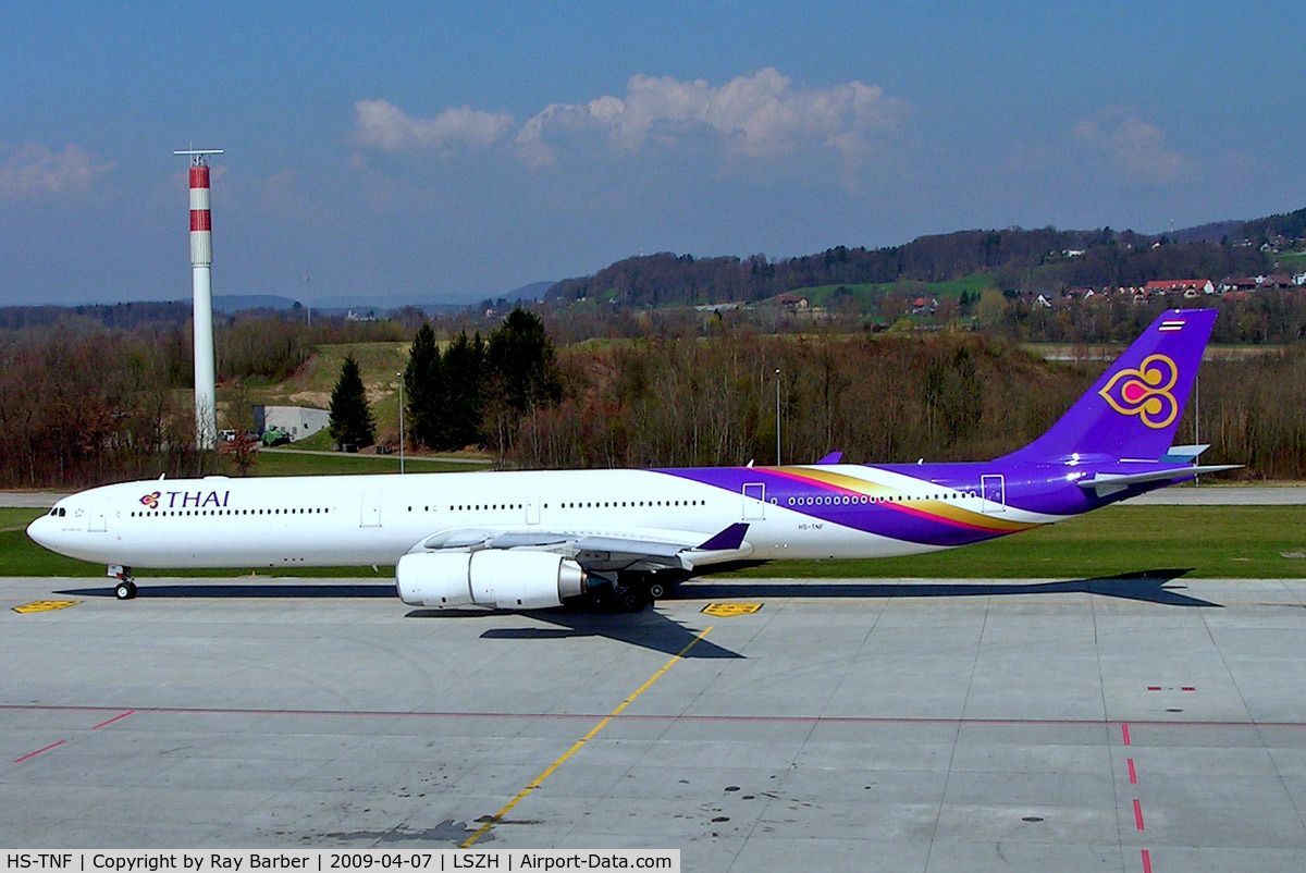 HS-TNF, 2008 Airbus A340-642 C/N 953, Airbus A340-642 [953] (Thai Airways) Zurich~HB 07/04/2009