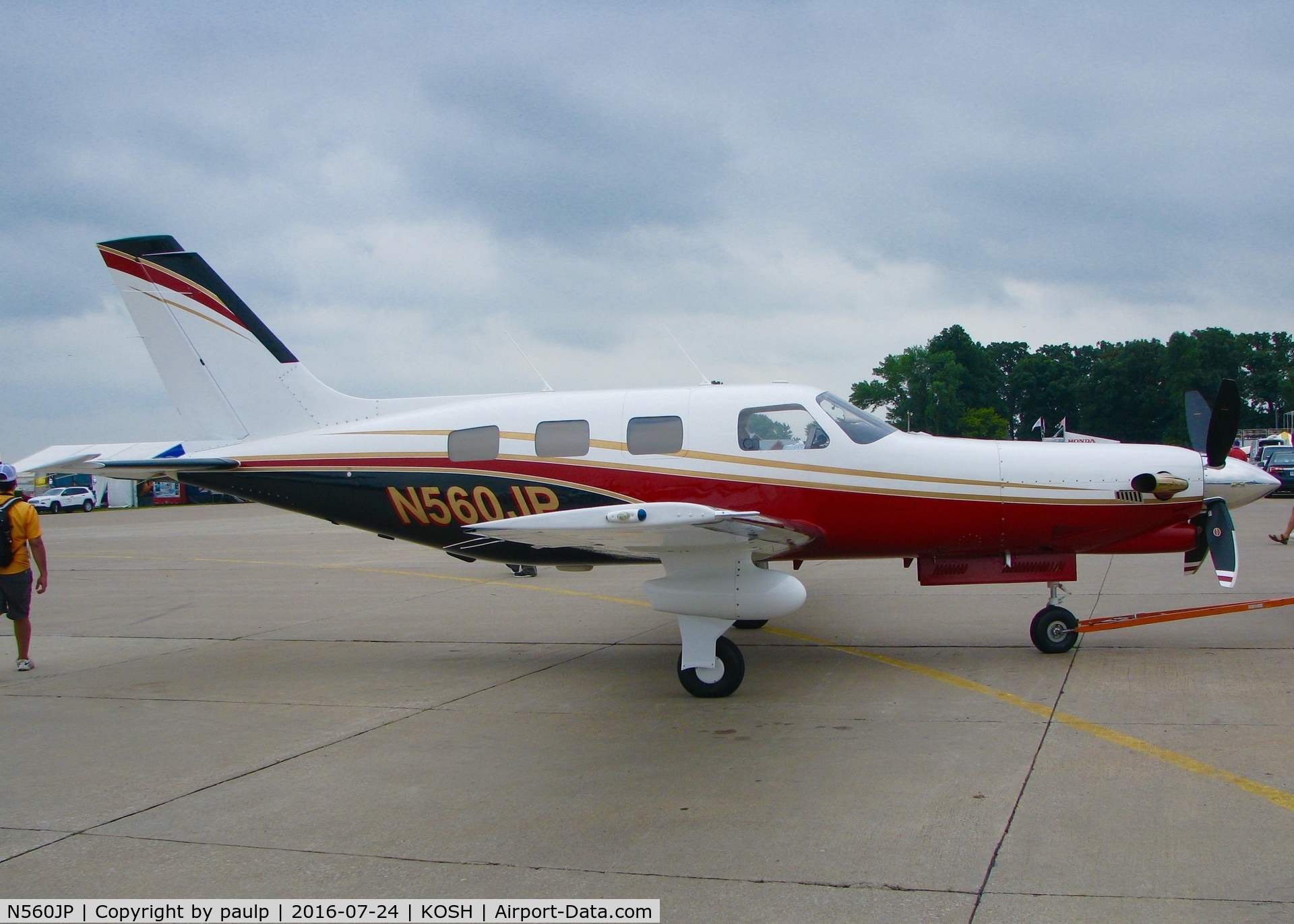 N560JP, 1995 Piper PA-46-350P Malibu Mirage C/N 4622189, At AirVenture 2016.