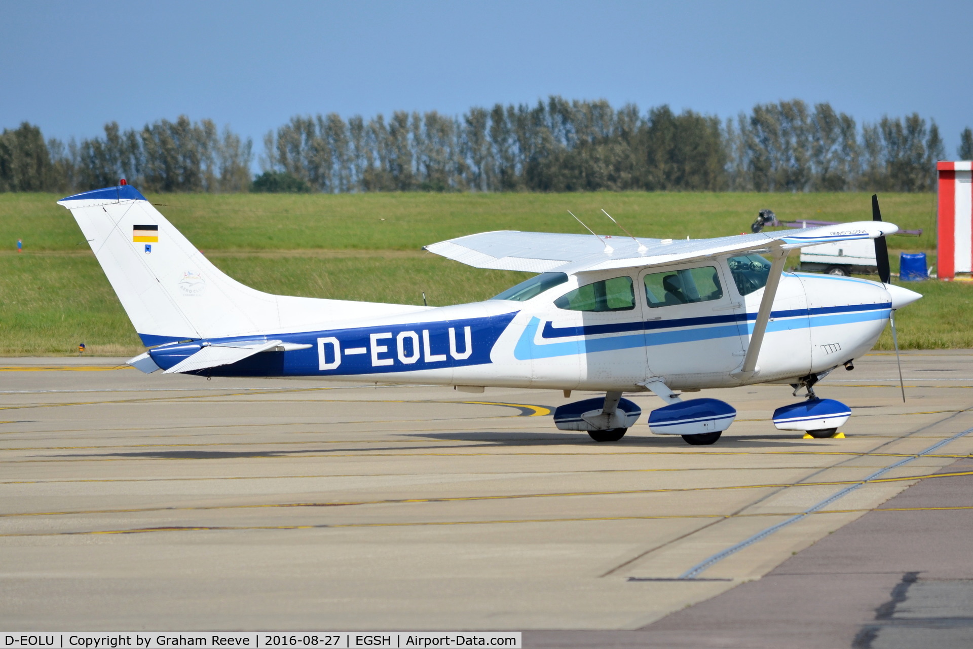 D-EOLU, 1988 Cessna F182Q C/N F18200086, Parked at Norwich.
