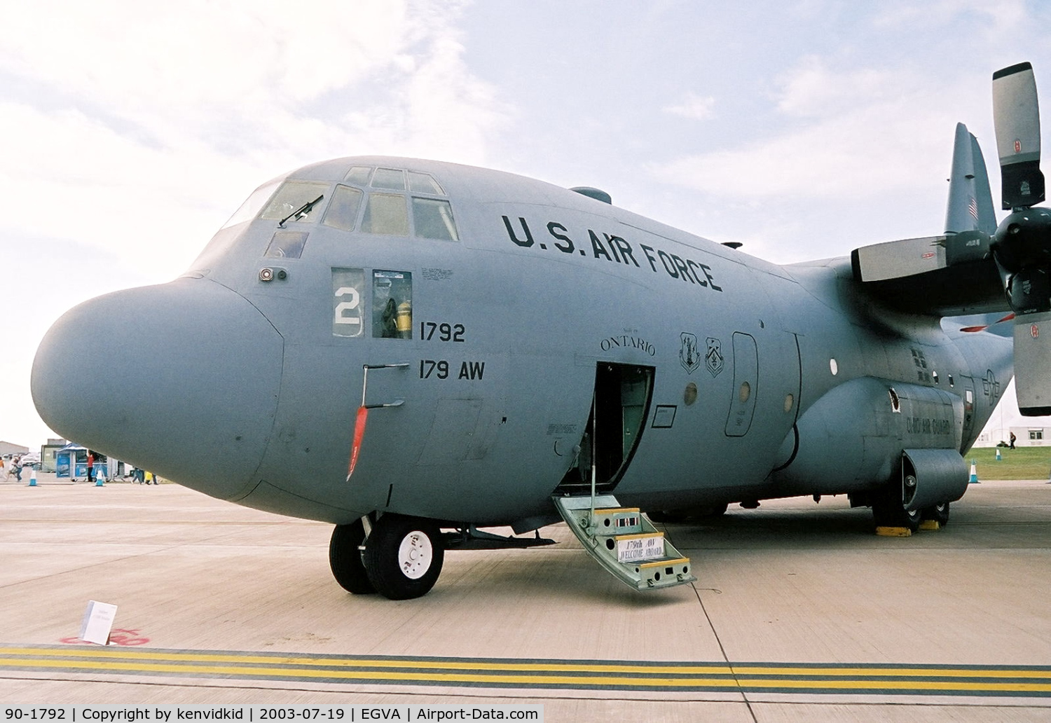 90-1792, 1991 Lockheed C-130H Hercules C/N 382-5245, USAF at RIAT.