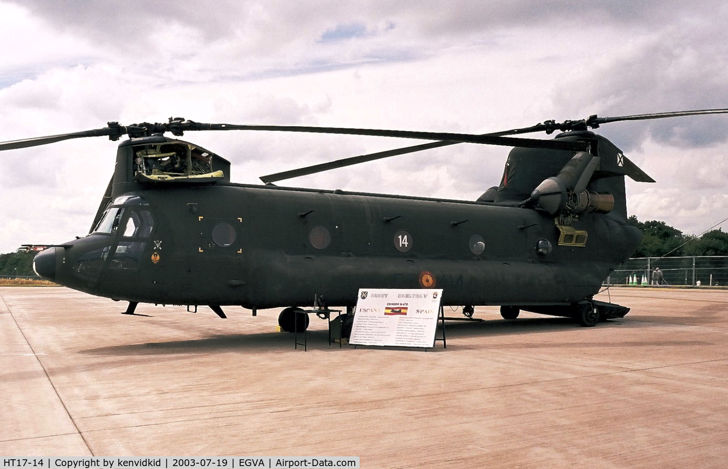 HT17-14, Boeing CH-47D Chinook C/N B870/MA-901, Spanish Air Force at RIAT.