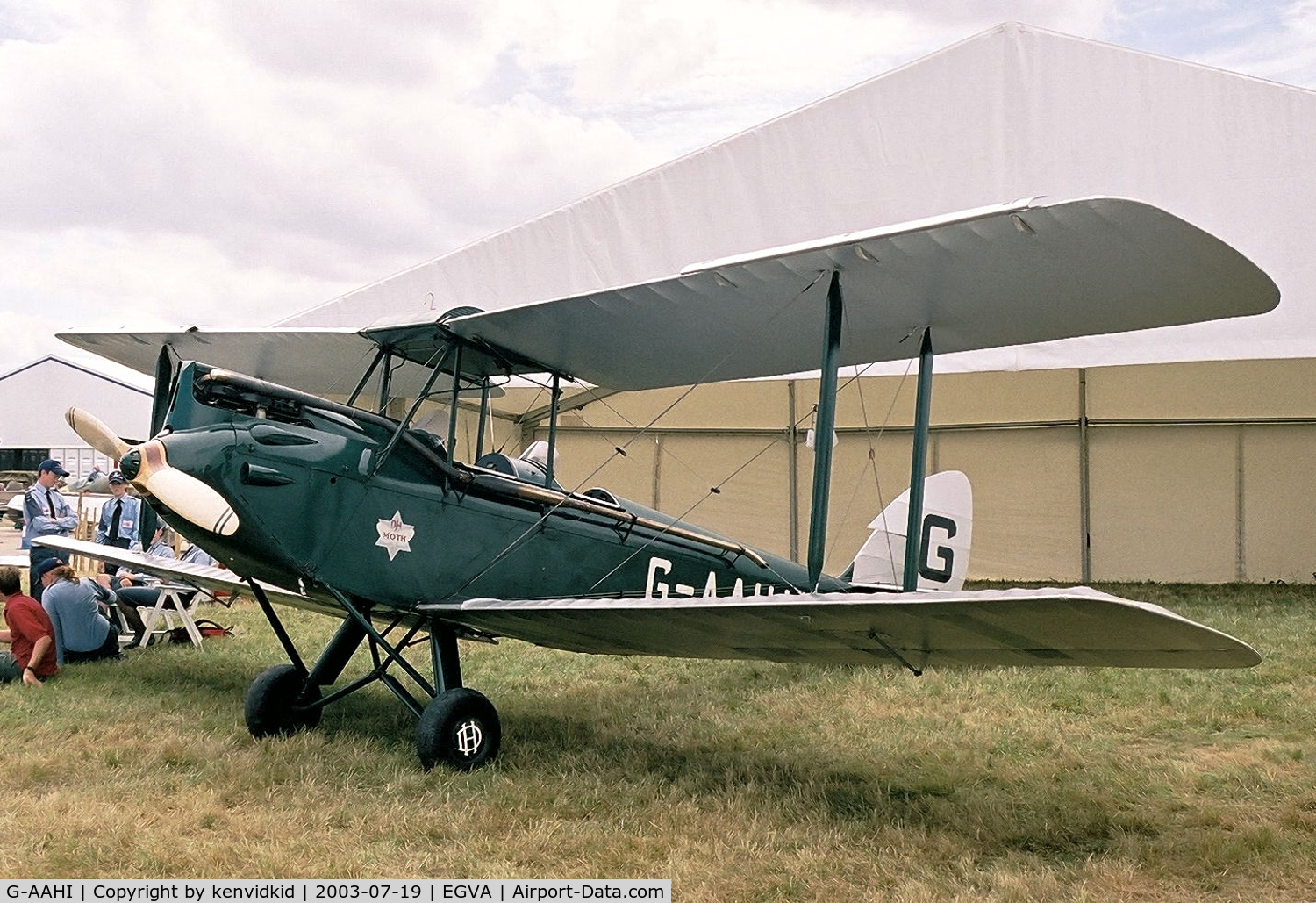 G-AAHI, 1929 De Havilland DH60G Gipsy Moth C/N 1082, In the 100 Years of Flight enclave at RIAT.