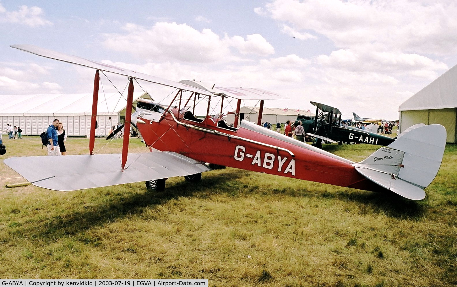 G-ABYA, 1932 De Havilland DH60G Gipsy Moth C/N 1906, In the 100 Years of Flight enclave at RIAT.