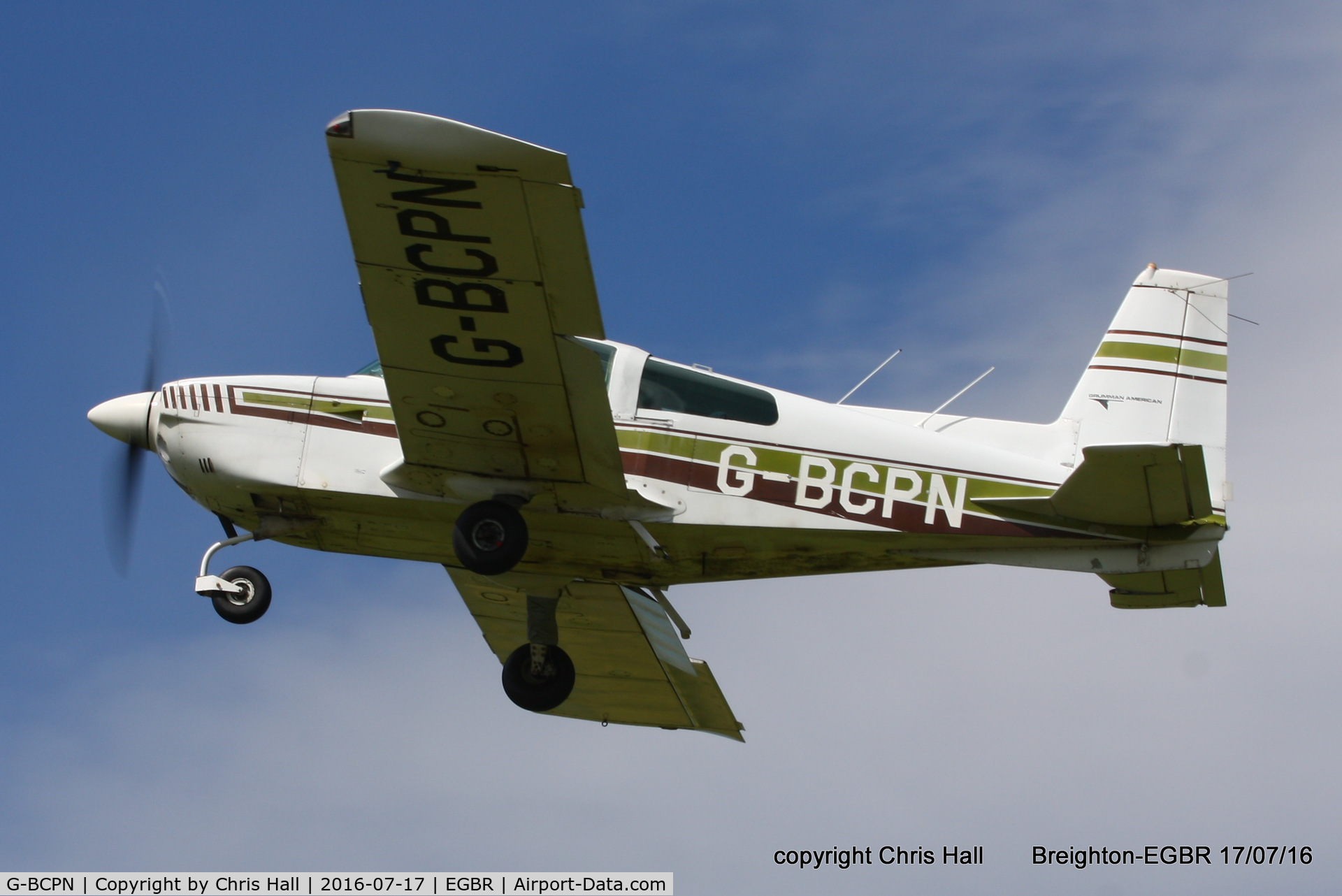 G-BCPN, 1974 Grumman American AA-5 Traveler C/N AA5-0665, at Breighton's Summer fly in