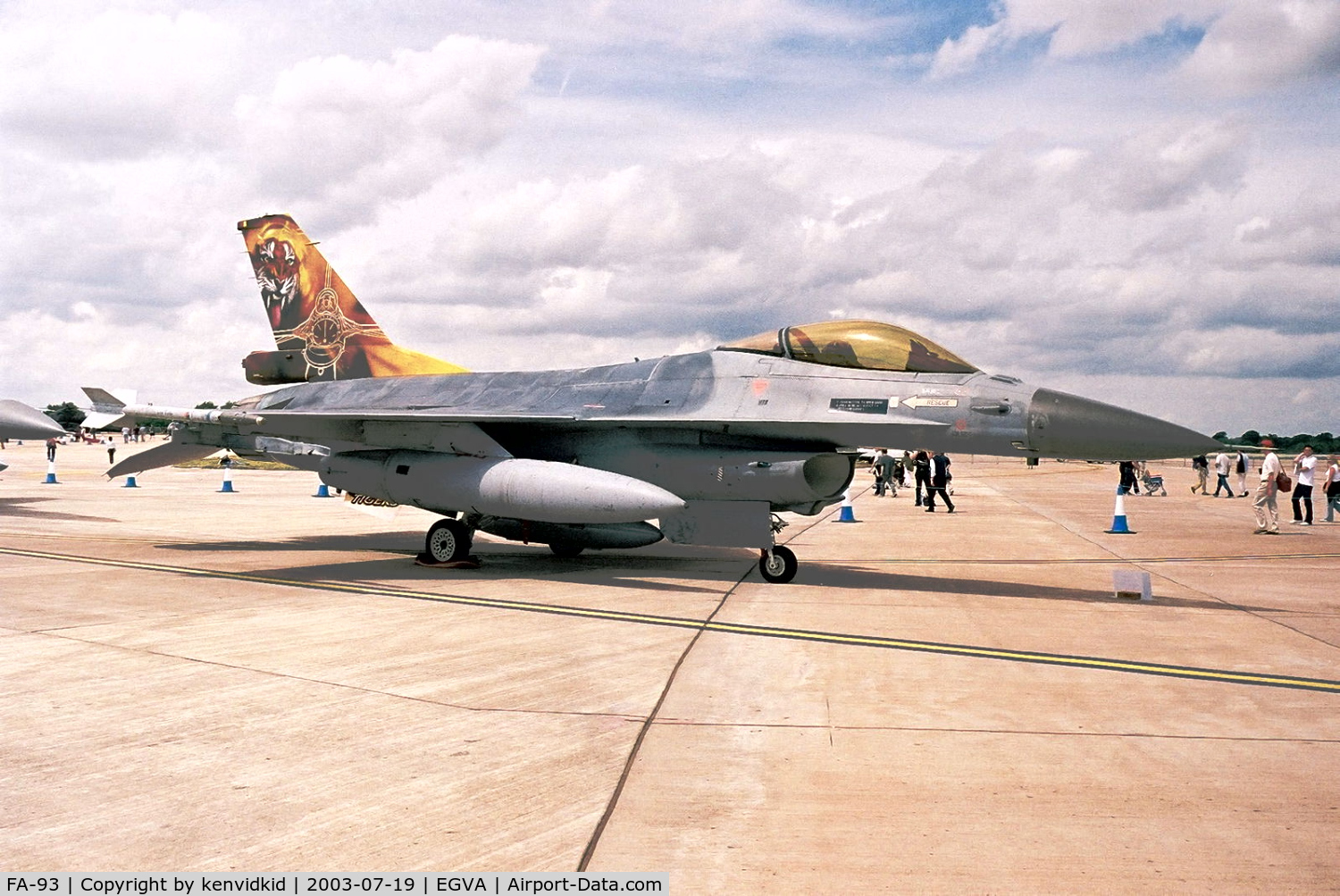 FA-93, 1980 SABCA F-16AM Fighting Falcon C/N 6H-93, Royal Belgian Air Force at RIAT.