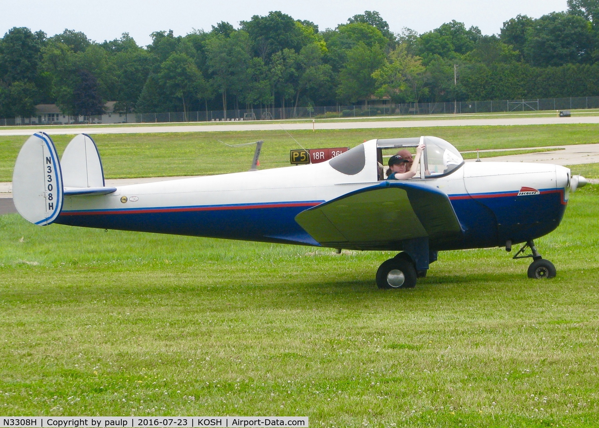 N3308H, 1946 Erco 415C Ercoupe C/N 3933, At AirVenture 2016.