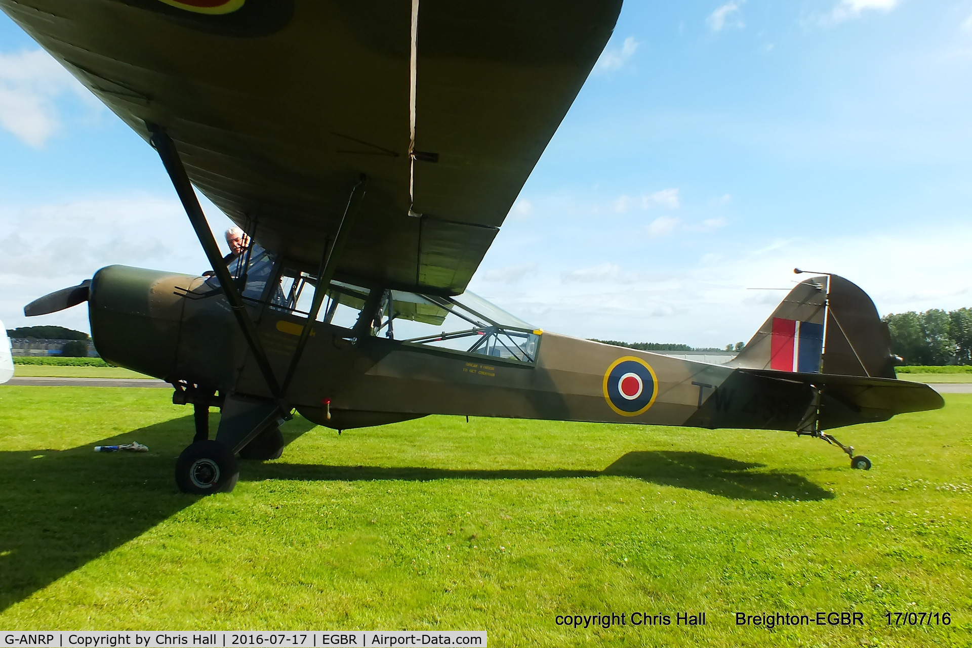 G-ANRP, 1945 Taylorcraft J Auster 5 C/N 1789, at Breighton's Summer fly in