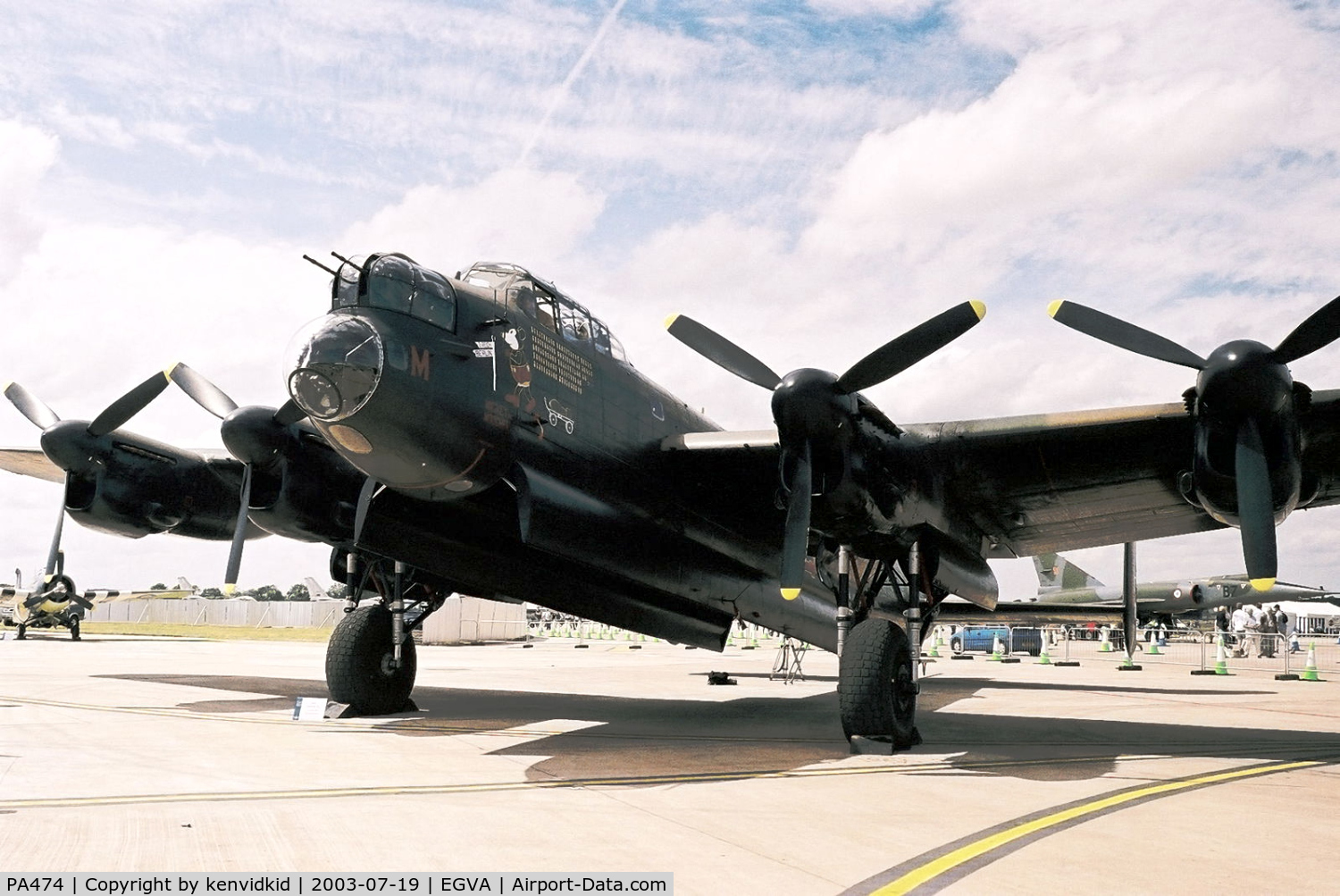 PA474, 1945 Avro 683 Lancaster B1 C/N VACH0052/D2973, In the 100 Years of Flight enclave at RIAT.