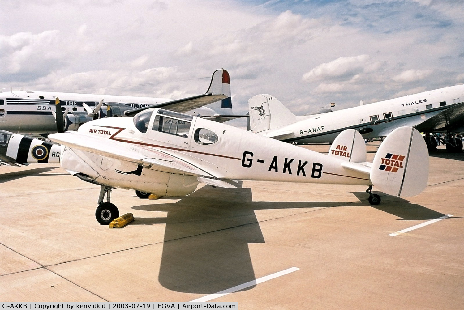 G-AKKB, 1947 Miles M-65 Gemini 1A C/N 6537, In the 100 Years of Flight enclave at RIAT.