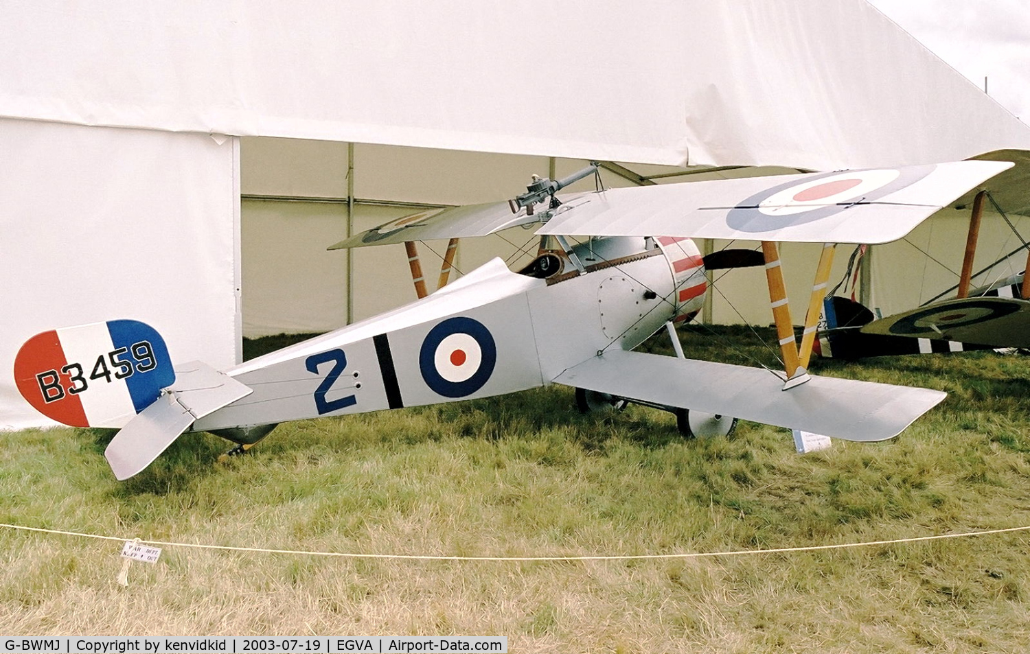 G-BWMJ, 1981 Nieuport 17 Scout Replica C/N PFA 121-12351, In the 100 Years of Flight enclave at RIAT.
