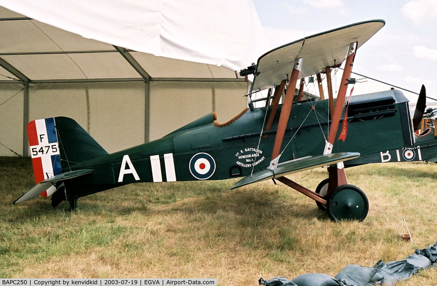 BAPC250, Royal Aircraft Factory SE-5A Replica C/N BAPC.250, In the 100 Years of Flight enclave at RIAT.