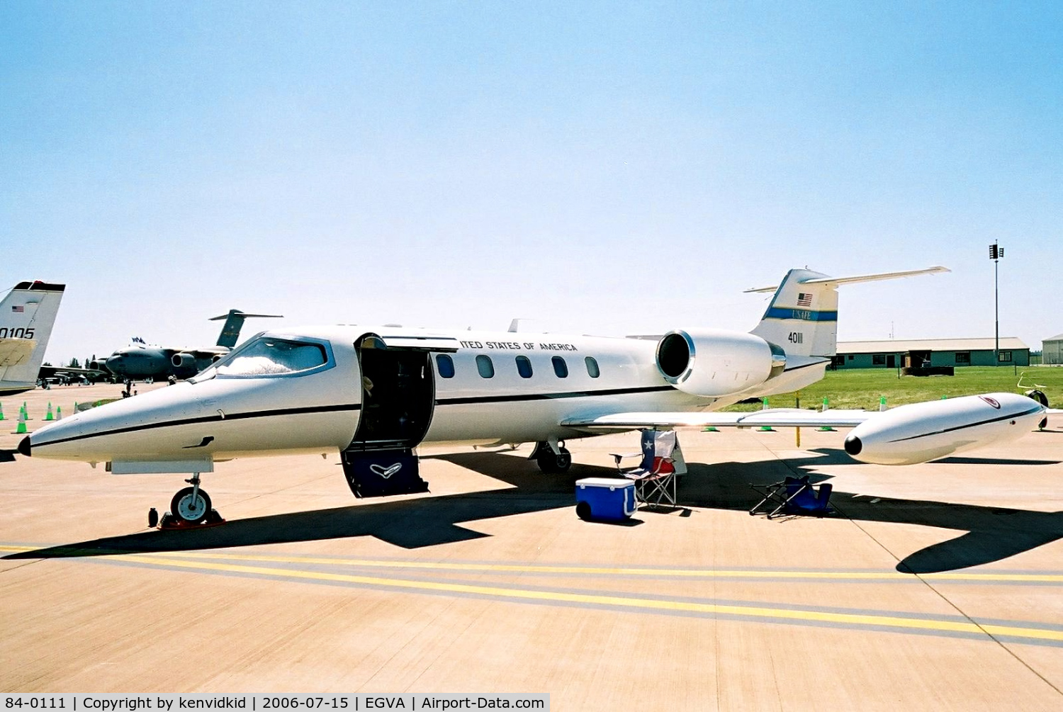 84-0111, 1985 Gates Learjet 35A (C-21A) C/N 35A-557, On static display at RIAT.