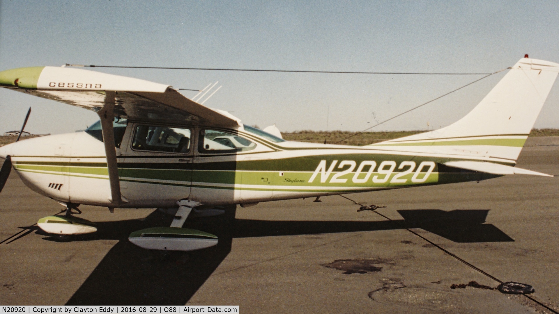 N20920, 1972 Cessna 182P Skylane C/N 18261295, N20920 at the Rio Vista airport. HF antenna's installed.