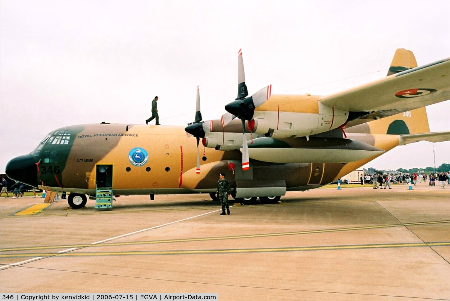 346, Lockheed C-130H Hercules C/N 382-4920, Royal Jordanian Air Force on static display at RIAT.